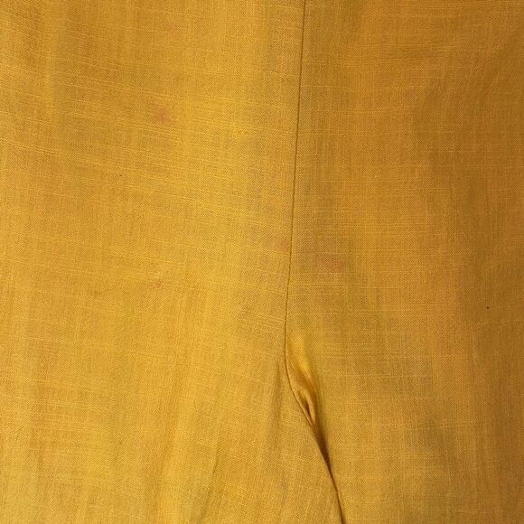 Favlux Fashion Mustard Yellow Strapless Jumpsuit Size M Tie Front One Piece - Picture 15 of 16